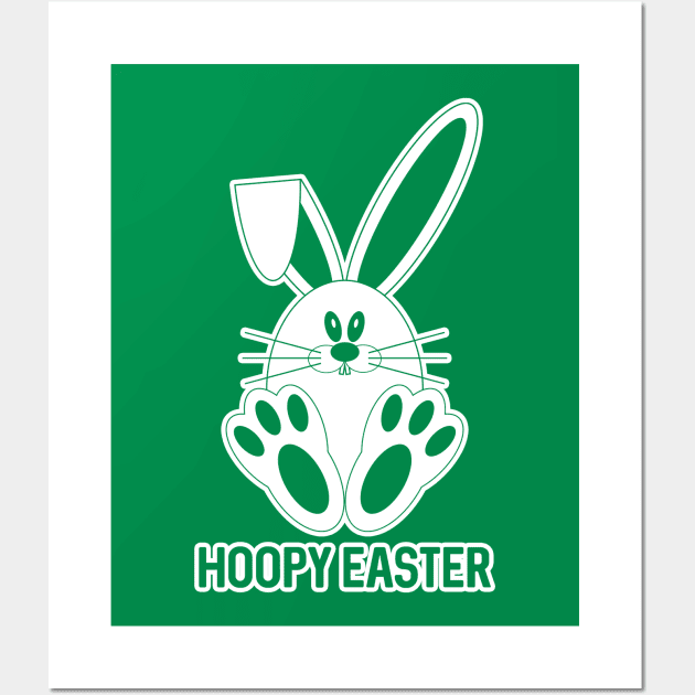 HOOPY EASTER, Glasgow Celtic Football Club Green and White Bunny Rabbit Design Wall Art by MacPean